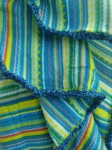 Add crochet edge to store bought blanket tutorial