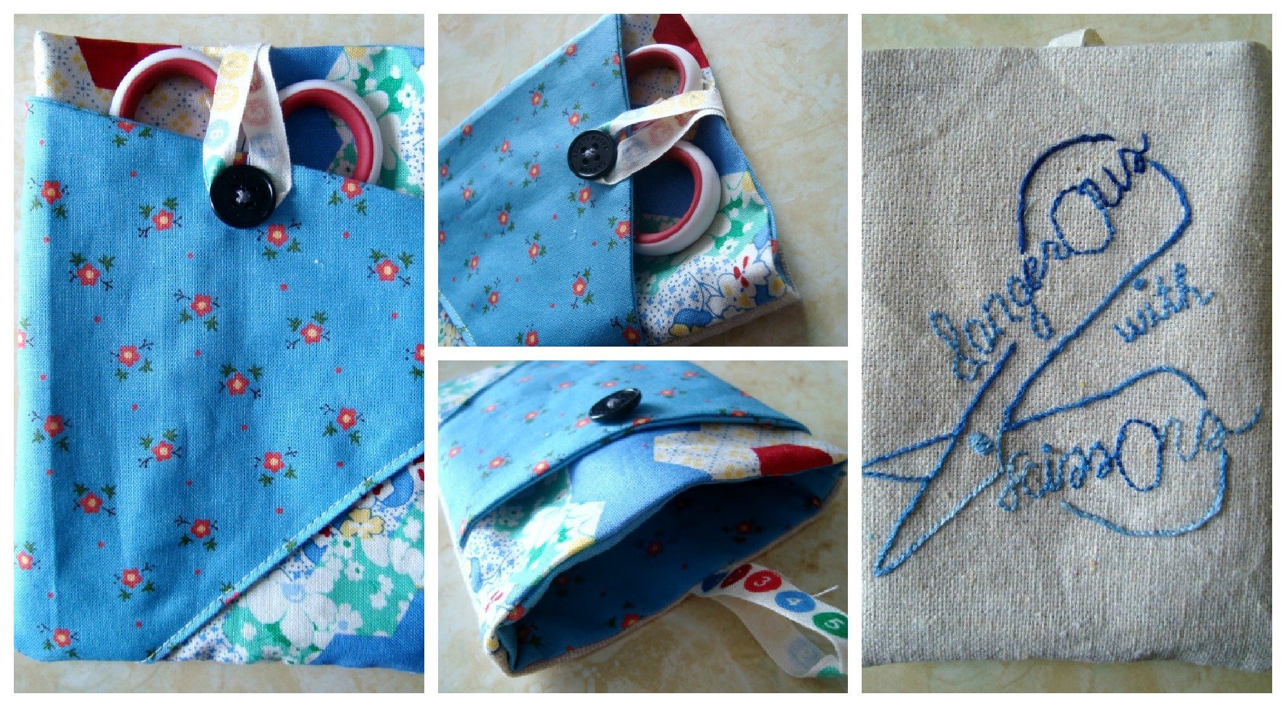 turn your ufo quilt block into a scissor keeper / patchwork posse