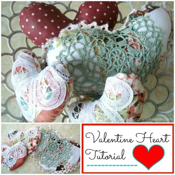 Heart Pillow Tutorial #valentines #easysewingproject Patchwork Posse