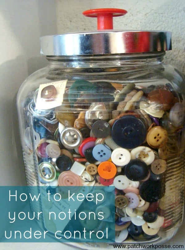 Sewing Studio {Spring Clean- organize notions} 1 organize-buttons1