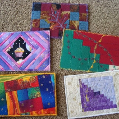 diy postcards with orphan quilt blocks / patchwork posse #postcards #diy