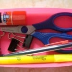sewing notions in a pencil pouch.