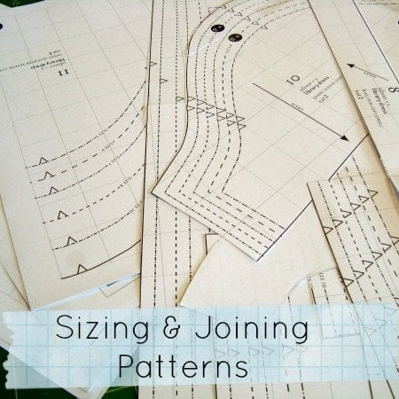 sizing and joining large apparel patterns / patchworkposse.com