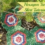 Hexagon Log Cabin Quilt block tree skirt tutorial