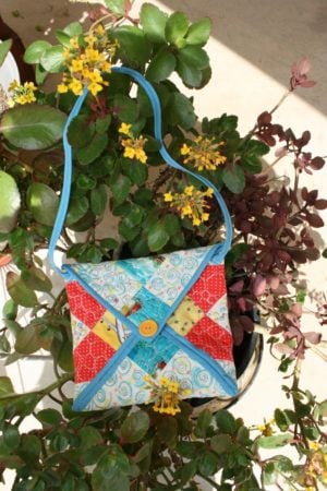 envelope bag using a quilt block