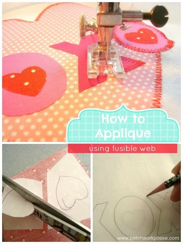 how to applique using fusible web | patchwork posse