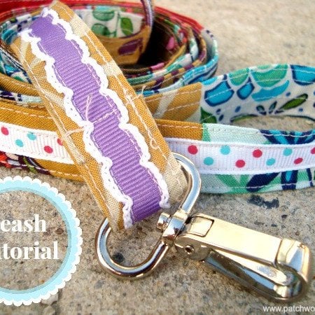Sew a leash using scrap ribbon and fabric | dog leash tutorial #pets