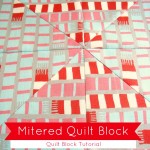 mitered quilt block tutorial using striped fabric | patchworkposse.com