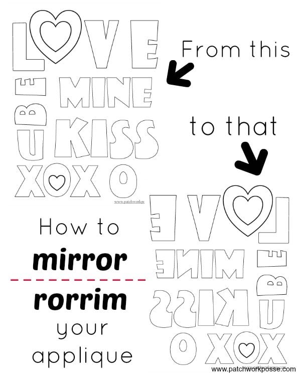 how to mirror your applique tutorial | patchworkposse.com
