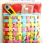 fabric weaving tutorial | sew up a mesh bag with a weaved front for notions | patchwork posse