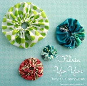 fabric yo yo tutorial with printable templates | patchwork posse #fabricyoyo #freepattern