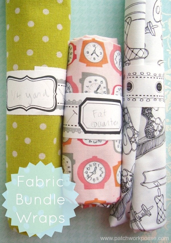 organize your fabric with fabric bundle warp printables 3 designs | patchworkposse #printable #fatquarter