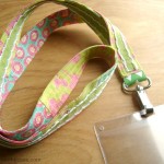Lanyard tutorial with fabric and ribbon.