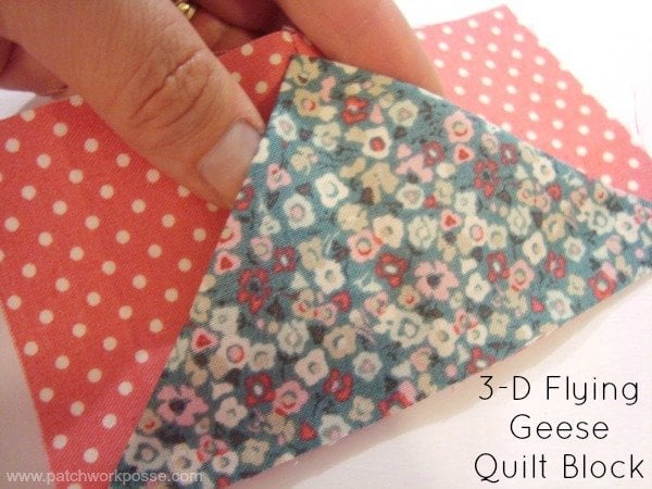 3-d Flying Geese Quilt Block Tutorial | patchworkposse | easy sewing projects and free quilt patterns