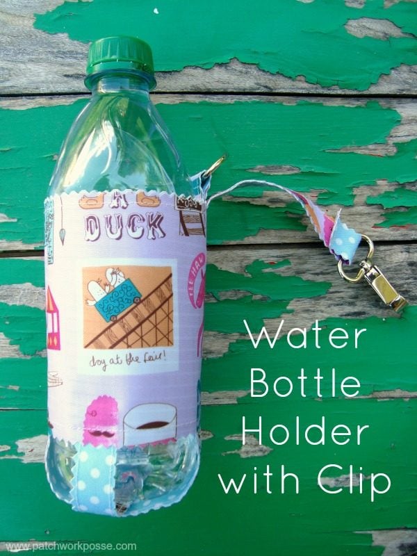 Pencil Pouch Sewing Patterns You'll Want to Make 12 water bottle holder with clip | patchwork posse | easy sewing projects and free quilt patterns