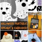 halloween applique and embroidery printables and projects | patchworkposse #halloween #quilt #applique #embroidery