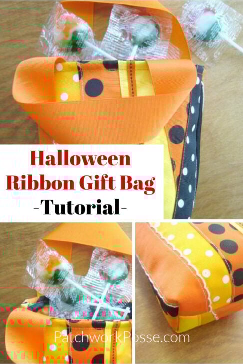 Halloween Ribbon Gift Bag Tutorial 1
