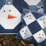 Snowman quilt and pillow set | patchworkposse #christmas #snowman #pillow #quilt