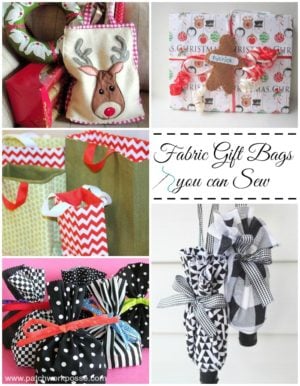 fabric gift bags you can sew | PatchworkPosse #holiday #christmas #giftbags