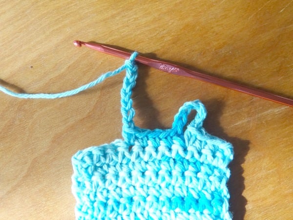 crochet button loop