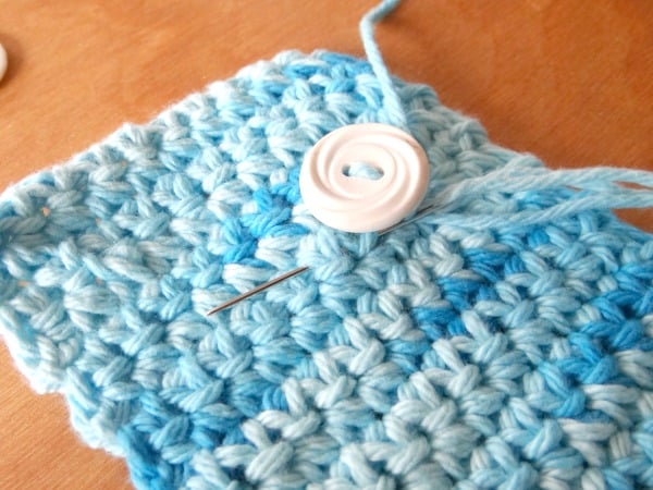 crochet sew button