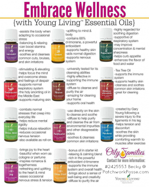 young living oil --what does each oil do? Great information to help you.