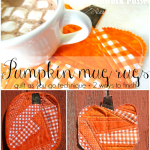 quilt as you go mug rugs pumpkin
