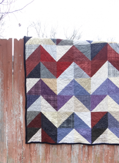 Layer Cake Quilt - Easy Chevron Style Tutorial 2