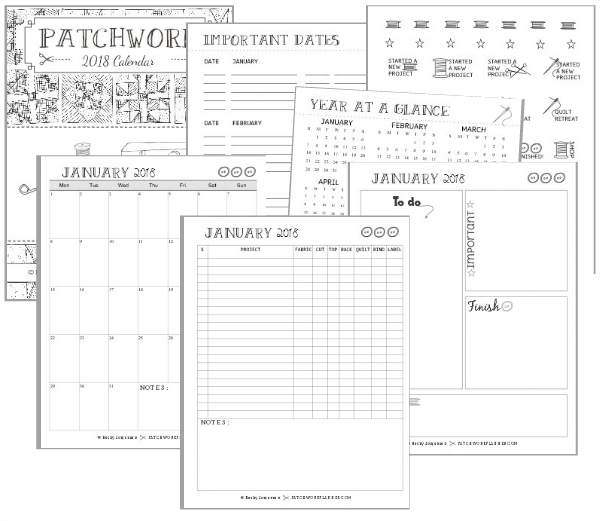 2018 planner printable