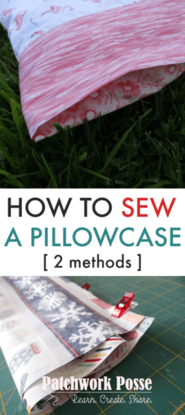Learn how to sew a pillowcase! The two methods you'll find are the burrito roll pillowcase and the pillowcase with a cuff.Â Â 