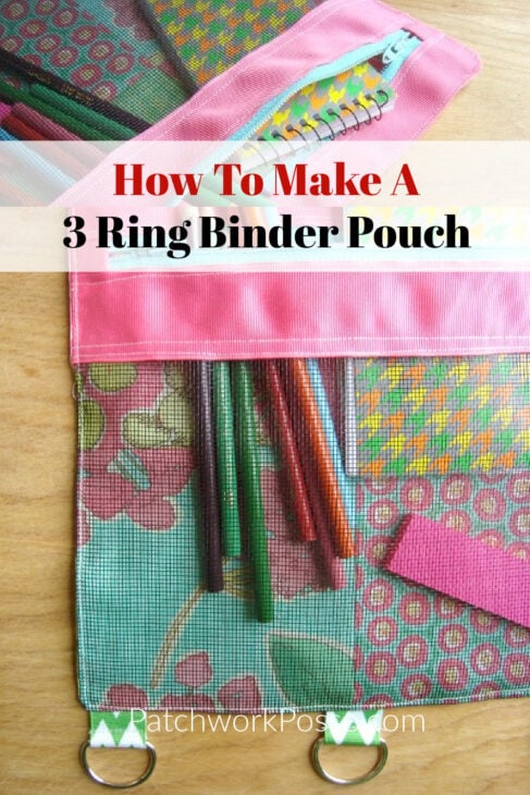 How To Make A 3 Ring Binder Pouch 1 "How to make a 3 ring binder pouch" with two photos of the binder in the background