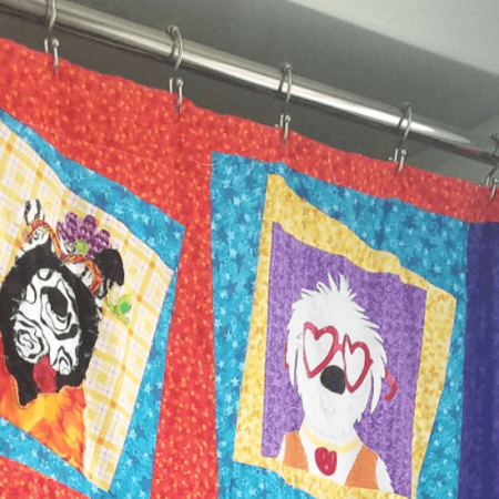 How to make a quilted shower curtain. Simple, cute and washable!