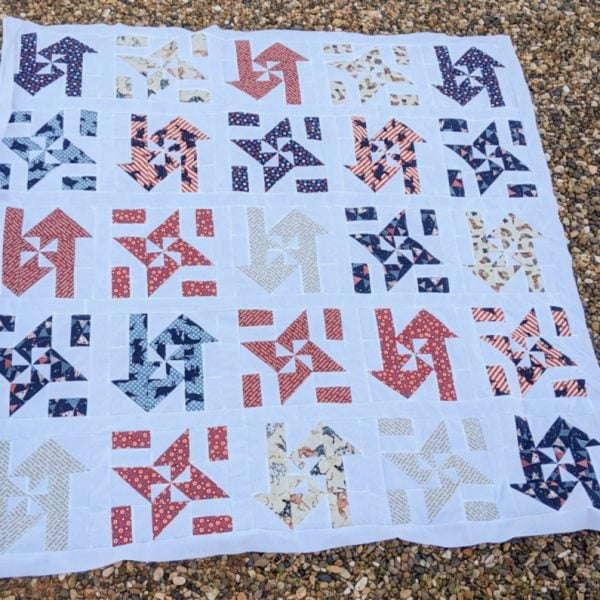 Patriotic Pinwheels Quilt Pattern 1