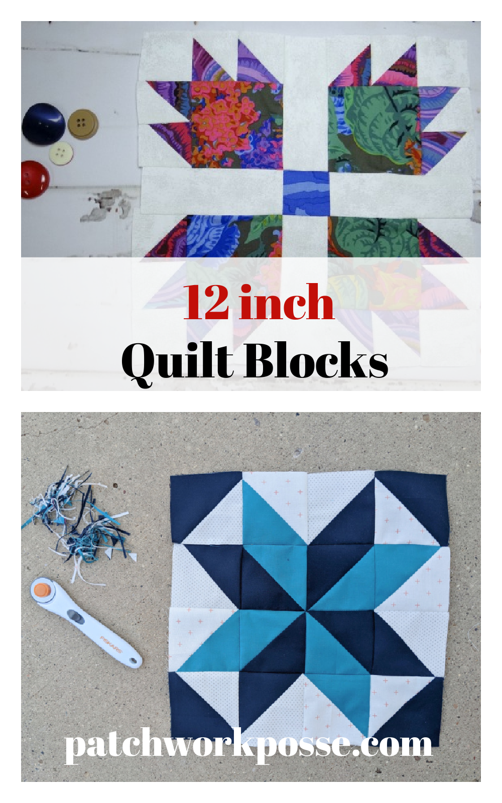 16 12Inch Quilt Block Patterns to Make for Free Patchwork Posse