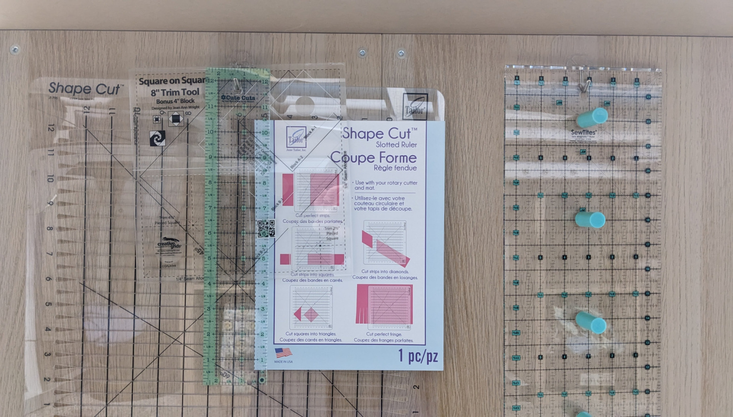 Quilt Ruler Storage Using Hooks Patchwork Posse