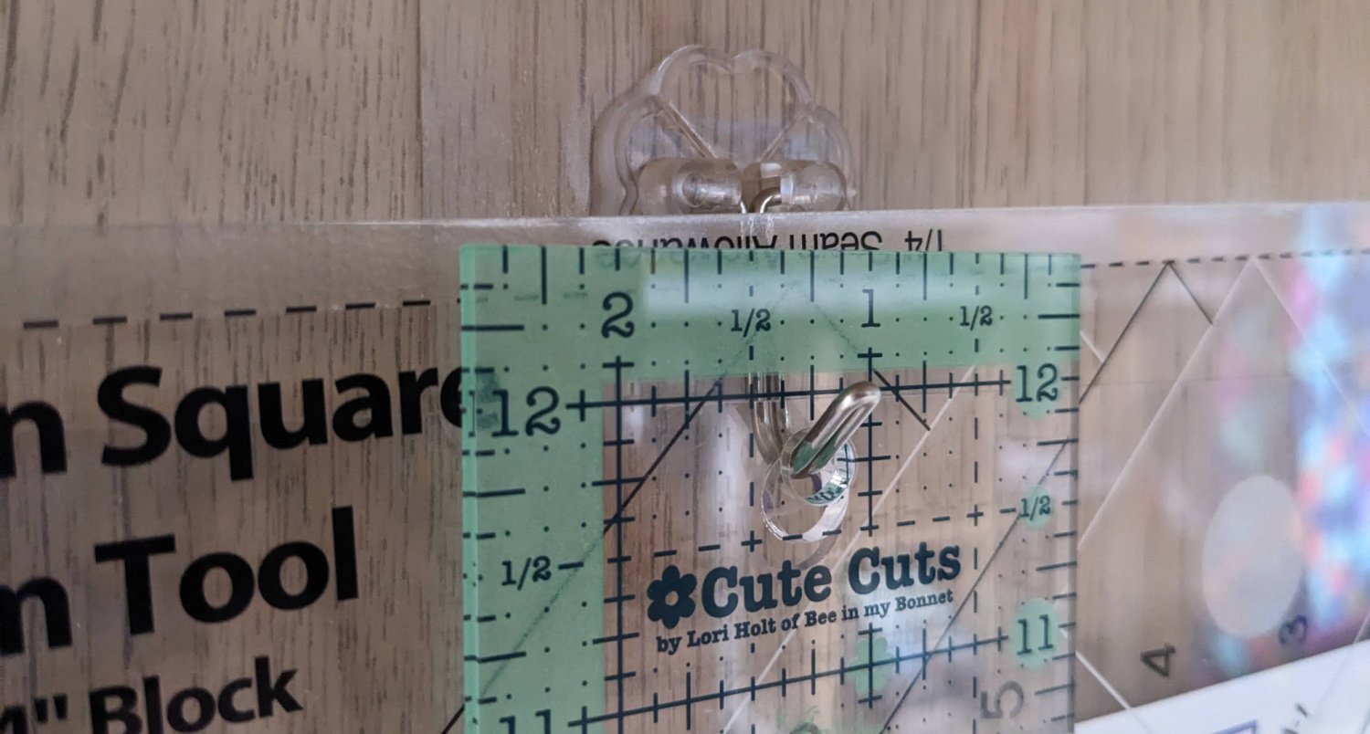 Quilt Ruler Storage Using Hooks Patchwork Posse