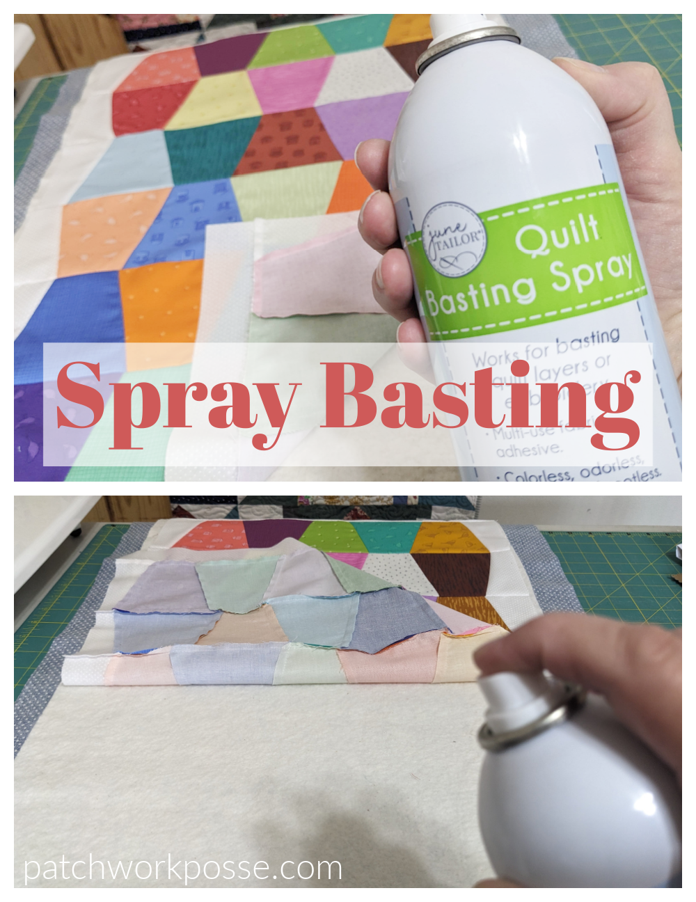 Quilt Basting Spray How do you really use it? Patchwork Posse