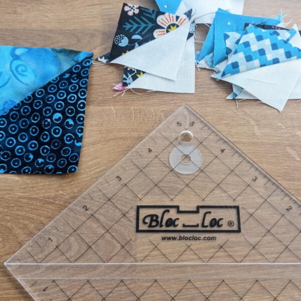 Squaring up Half Square Triangles with the Bloc Loc Ruler 8