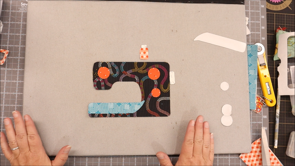 you are ready to fuse the cute sewing machine onto your project