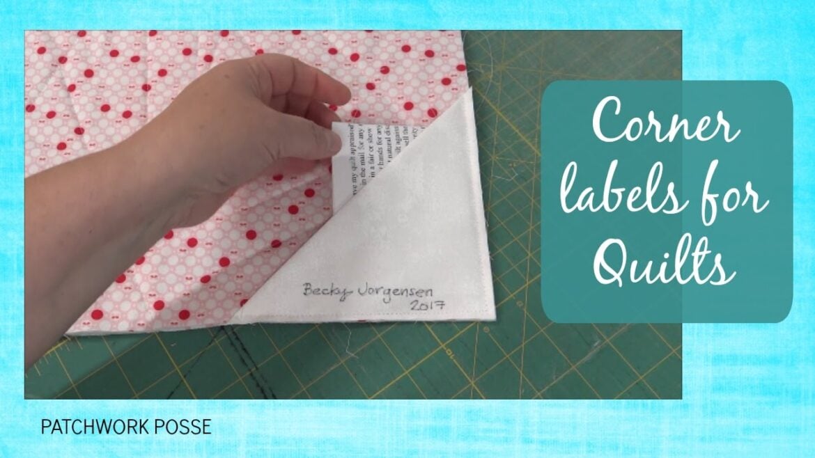 make your own corner labels for quilts