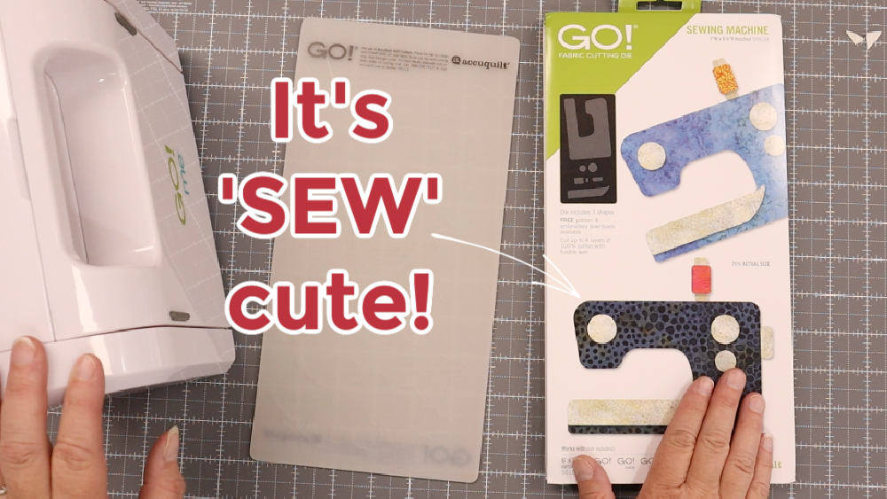 sewing machine applique die for the accuquilt machine