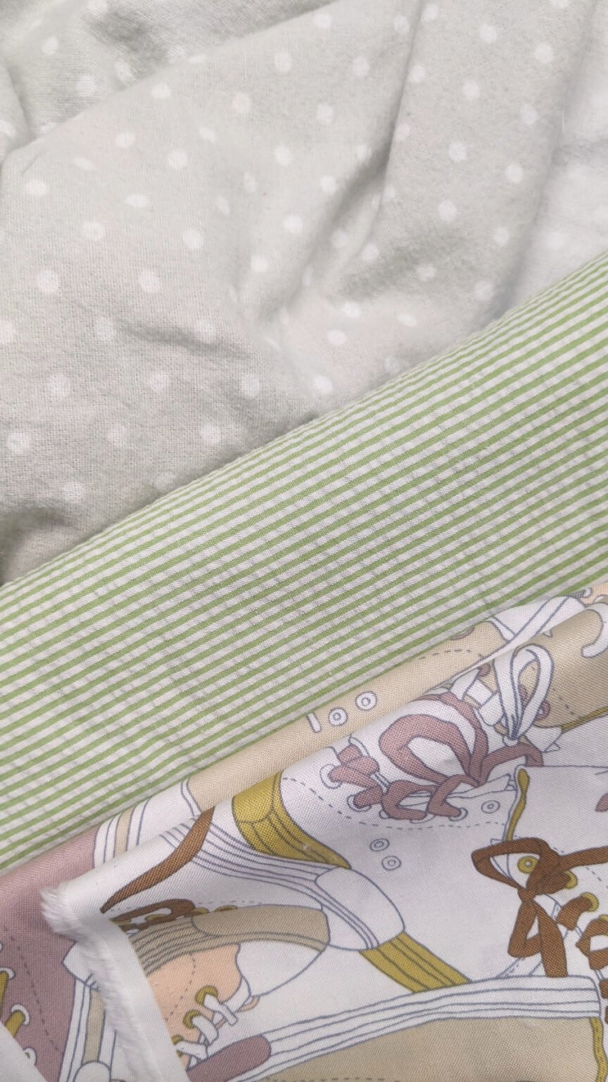 Mixing Fabrics in Quilts Flannel, Cotton and Seer Sucker Patchwork