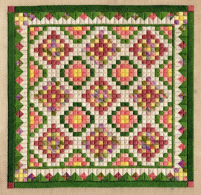 15 Free Plastic Canvas Quilt Block Patterns 5 grandmothers garden plastic canvas