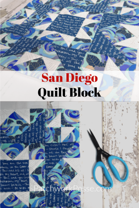 San Diego Quilt Block - Video Tutorial 1 San Diego quilt block