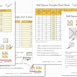 Half Square Triangles Cheat Sheets & Calculator