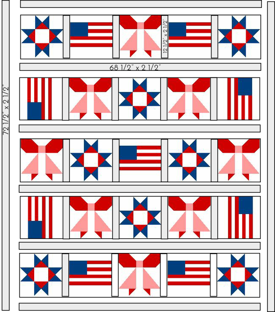 Sweet Liberty Quilt Pattern - Patriotic Flag, Ribbon and Star quilt 21 Sweet Liberty Quilt Pattern - Patriotic Flag, Ribbon and Star quilt 21