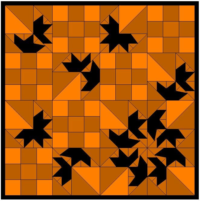 Flying Bats Table Topper - with AccuQuilt 5