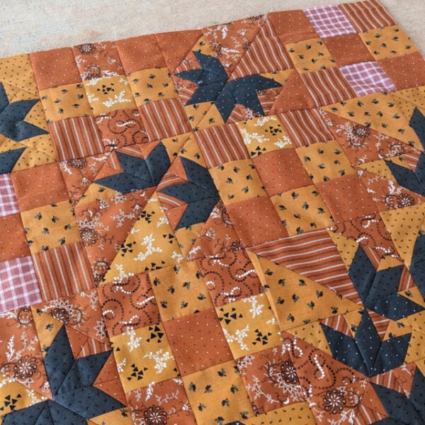 Flying Bats Table Topper - with AccuQuilt 8 Flying Bats Table Topper - with AccuQuilt 3