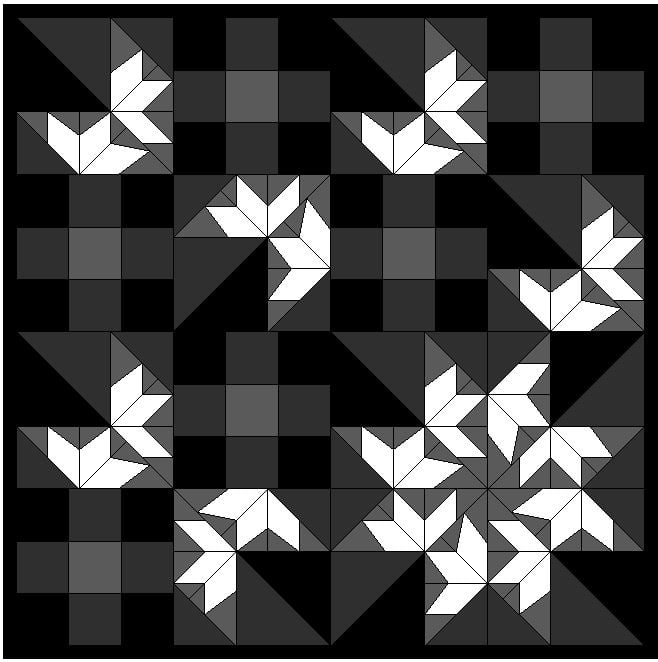 Flying Bats Table Topper - with AccuQuilt 6