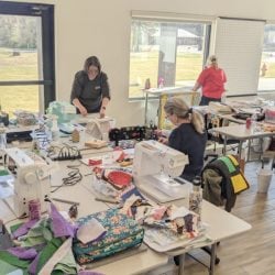gather and stitch retreat sewing room